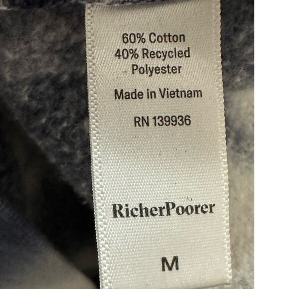 RicherPoorer blue white tie dye long sleeves sweatshirt size M - Picture 4 of 11